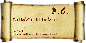 Maltár Olivér névjegykártya