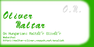 oliver maltar business card